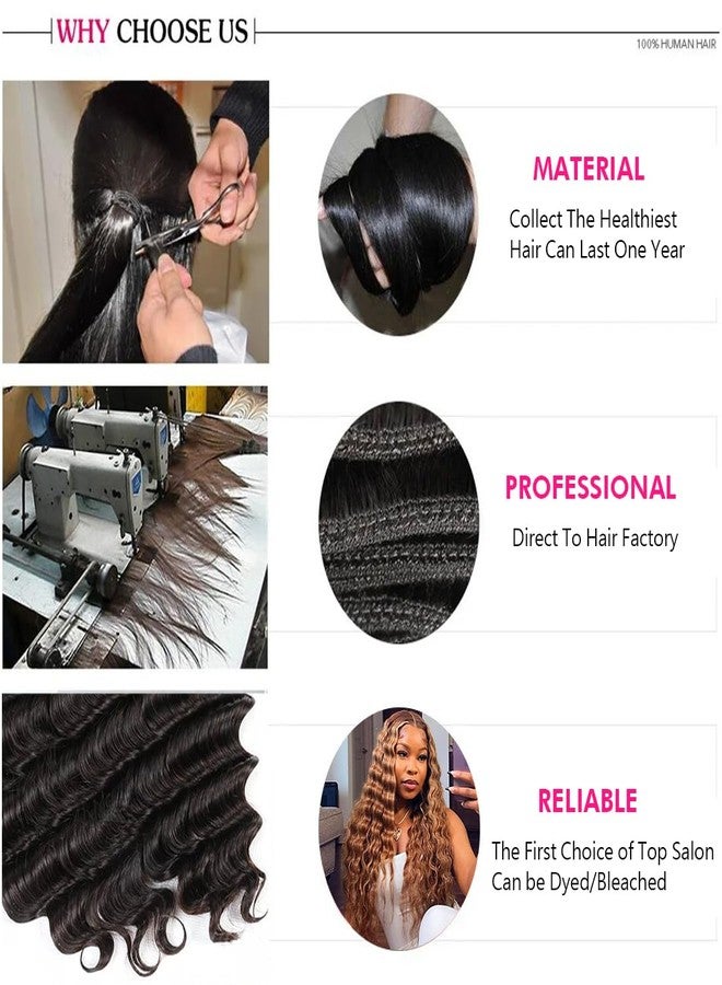 تازيزة خصلات شعر تازيزا الطبيعي، مموجة بعمق (18، 20، 22، 24 بوصة) - شعر طبيعي 100% غير معالج - 4 خصلات - خصلات شعر برازيلي مموجة بعمق - وصلات شعر طبيعي للنساء ذوات البشرة السمراء - لون طبيعي - Image 5